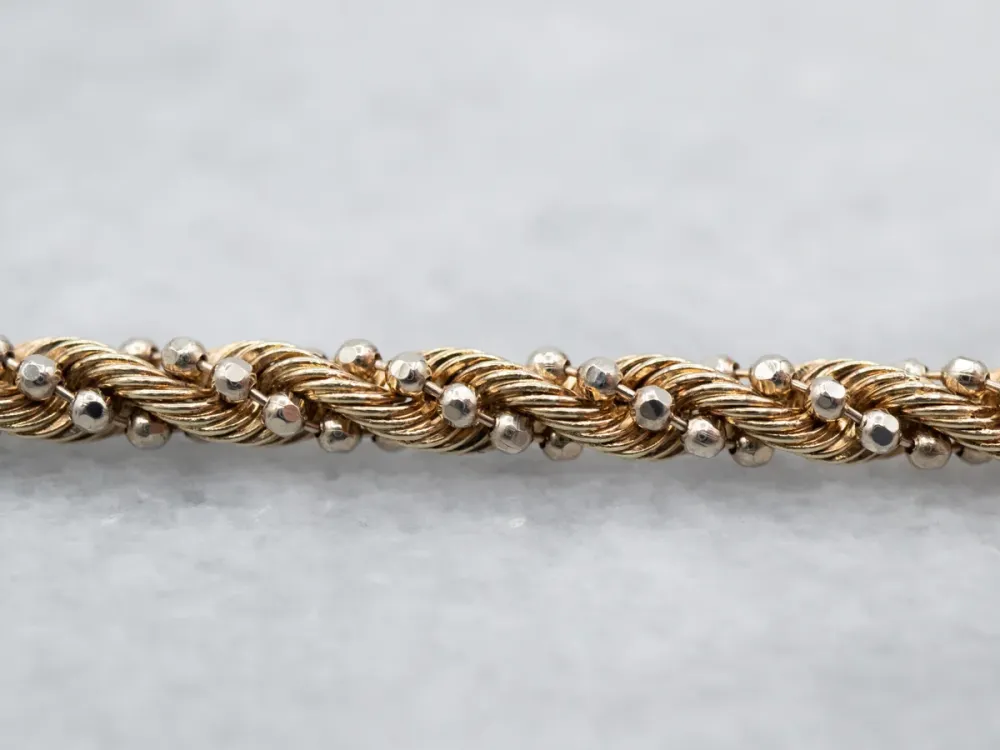 Yellow Gold Rope Twist Chain