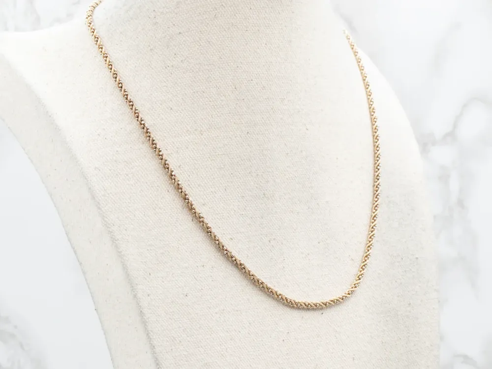 Yellow Gold Rope Twist Chain