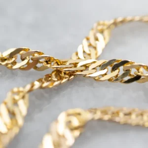 Yellow Gold Twisted Curb Chain