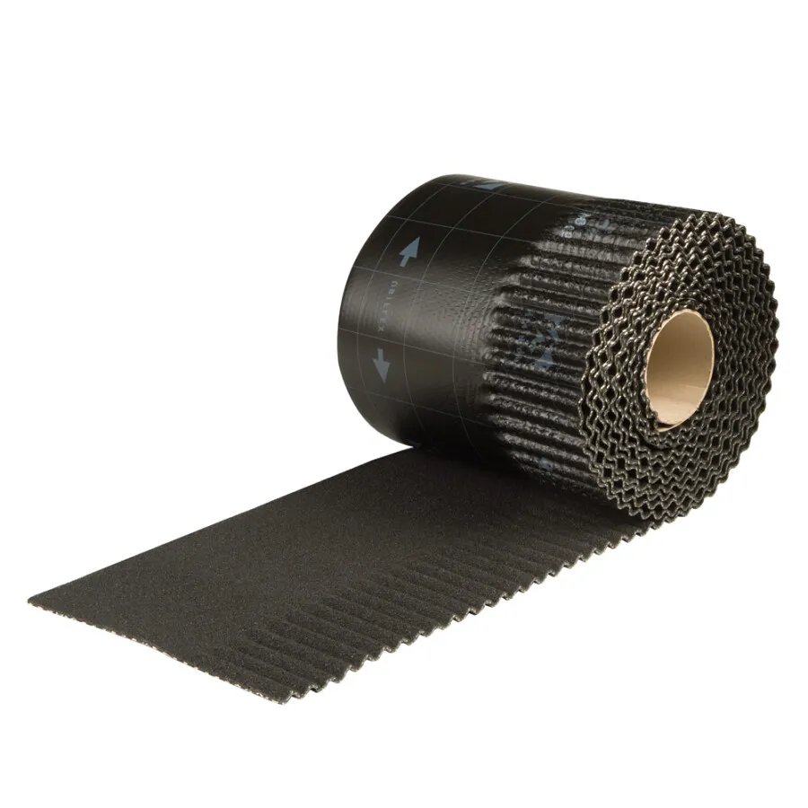Hout Ubbink Ubiflex ribbel loodvervanger - 300mm x 6m - zwart