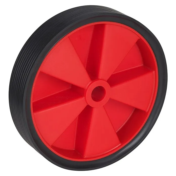 Dörner & Helmer Helder wiel - Diameter: 200 mm, Draagkracht: 25 kg, Glijlager, Profiel: Groefprofiel Polyurethaan en S...