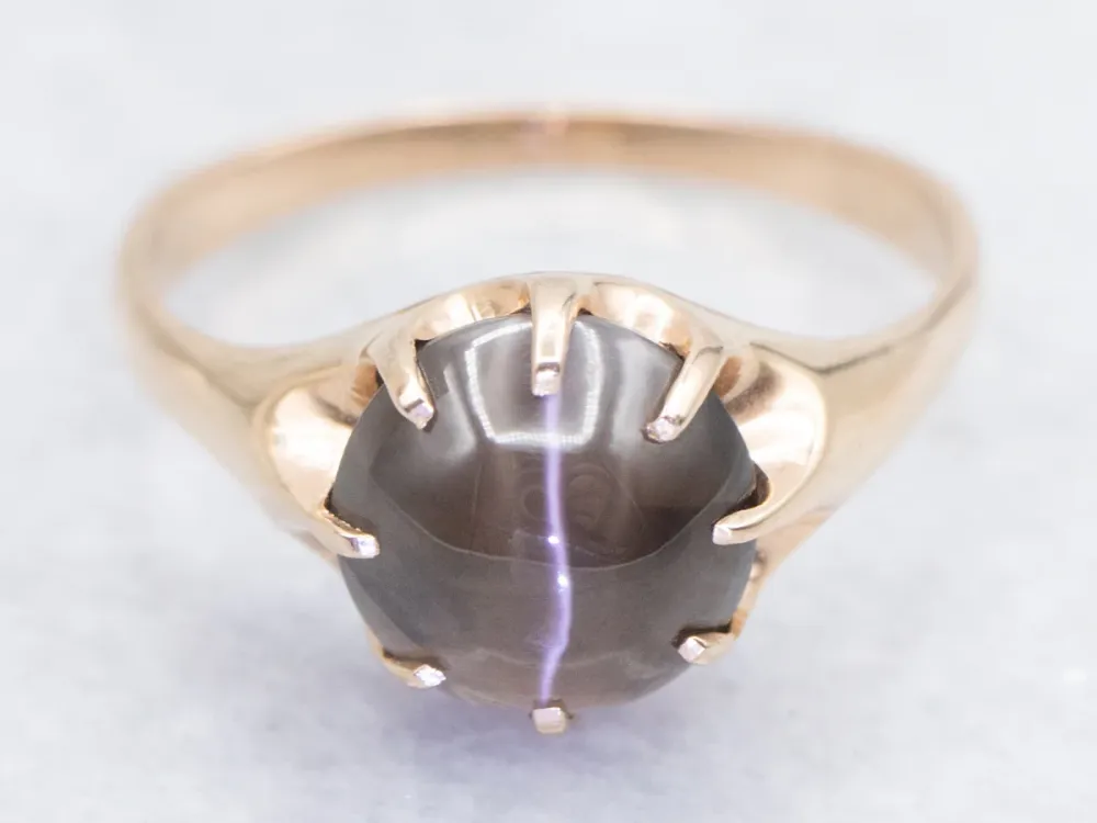 Cat's Eye Sillimanite Woodman Ring Elizabeth Henry