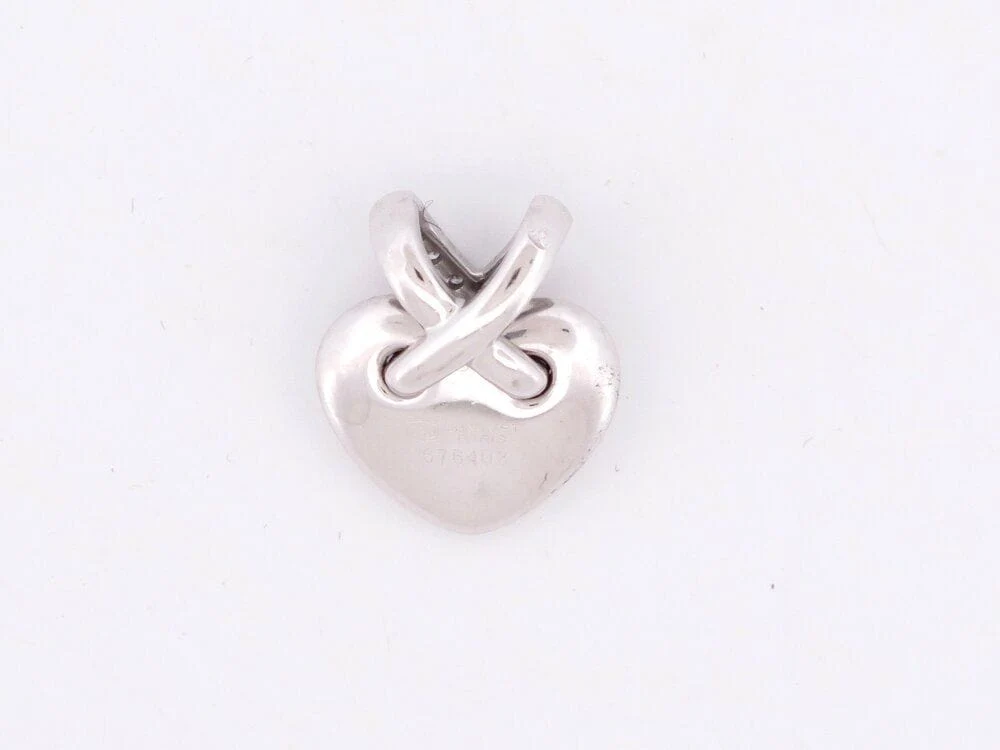 CHAUMET heart pendant links white goud 13 diamonds