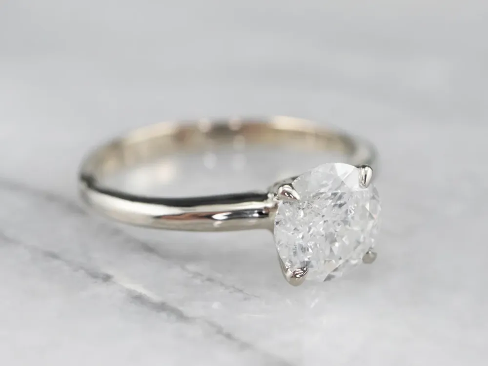 Classic Diamond Solitaire Engagement Ring Ivoor Gold