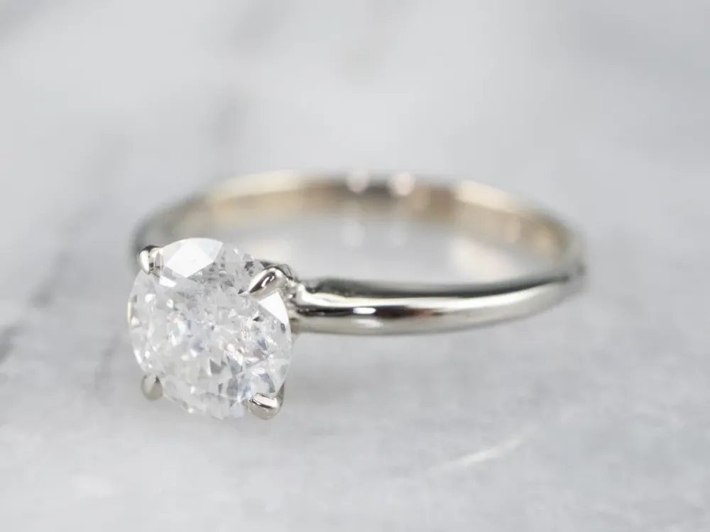 Classic Diamond Solitaire Engagement Ring Ivoor Gold