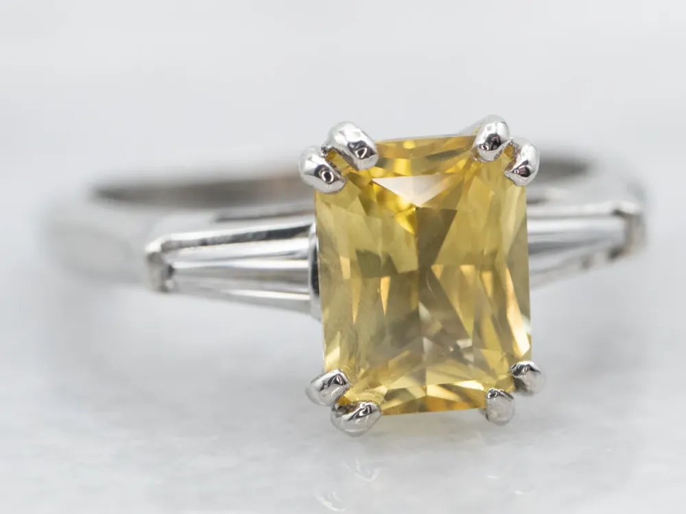 Gegalvaniseerde ring Platinum Goudgeel Sapphire and Diamond Ring