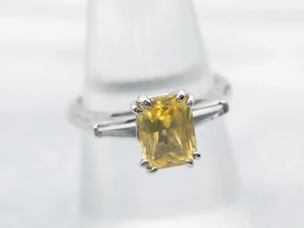 Gegalvaniseerde ring Platinum Goudgeel Sapphire and Diamond Ring