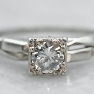 Interesting Wit Gold Diamond Solitaire Engagement Ring