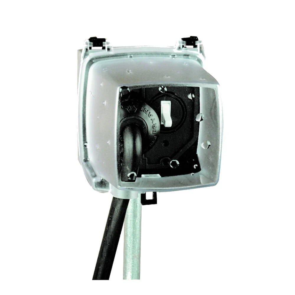 Intermatic - WP1050 - Plastic -Use Weatherproof Cover, Double-Gang, Vrt, 4.75" Helder