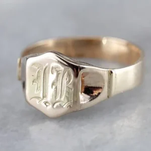 Klassiek Monogram "IB" Signet Ring
