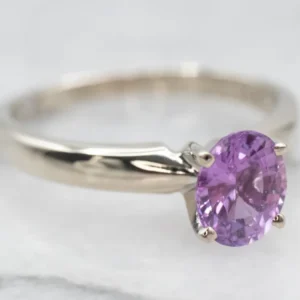Lovely Pink Sapphire and Diamond Ring