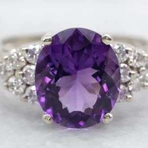 Melkwit Gold Amethyst and Diamond Ring