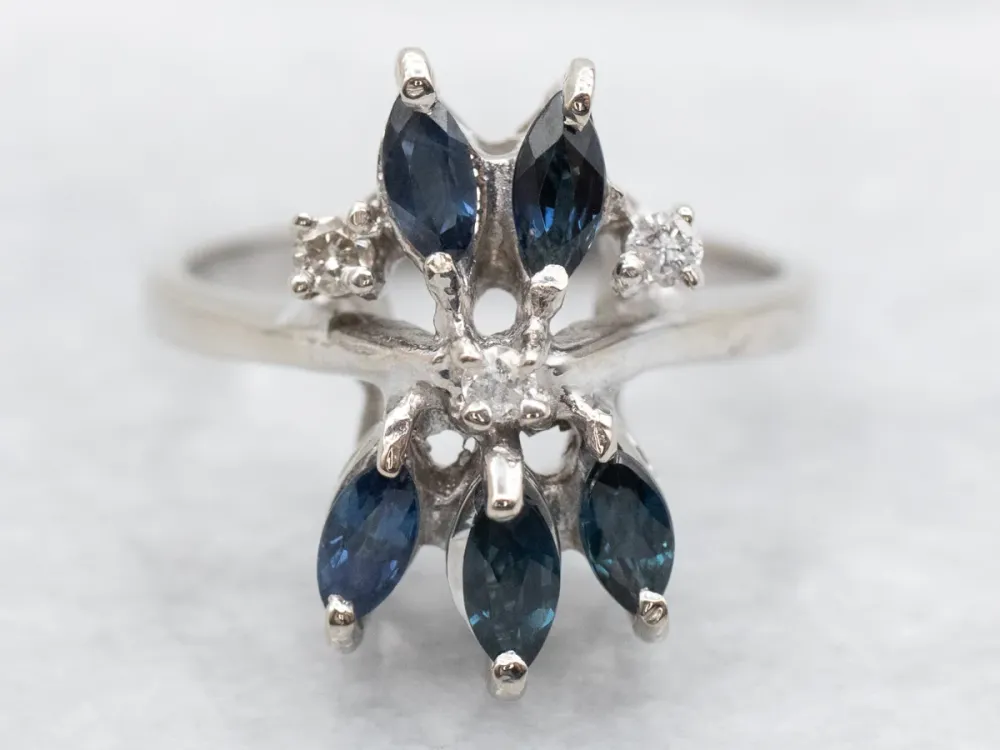 Melkwit Gold Diamond and Sapphire Ring