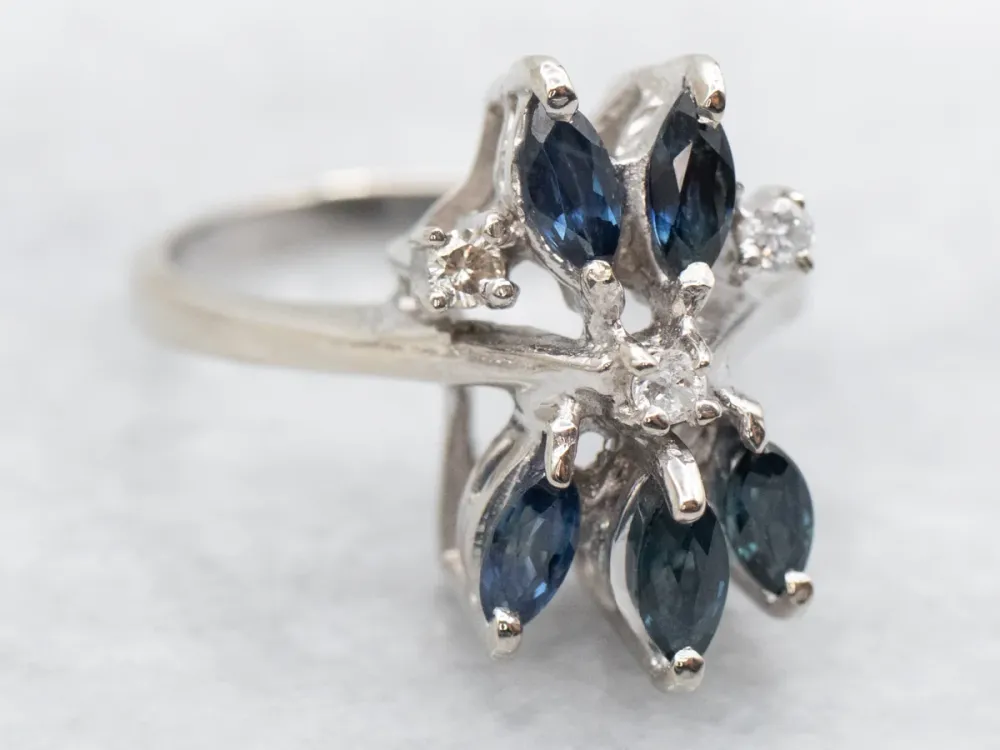 Melkwit Gold Diamond and Sapphire Ring