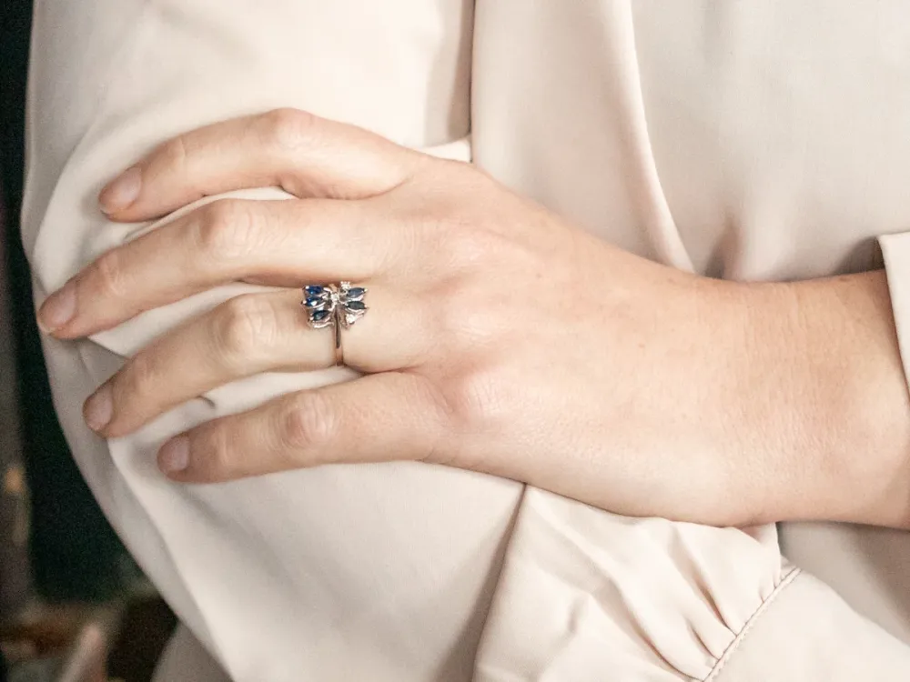 Melkwit Gold Diamond and Sapphire Ring