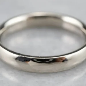 Men's 14K Wit Gold Classic Band Ring
