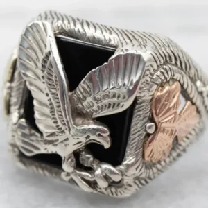 Men's Mixed Metal Koolzwart Onyx Eagle Ring