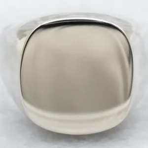 Men's White Gold Square Top Signet Ring
