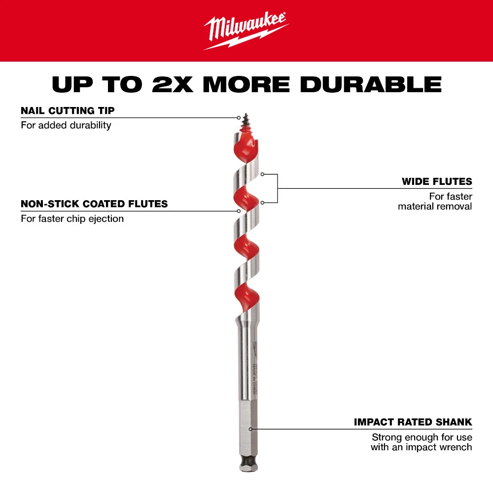 Milwaukee Tools 3/4"x18"Ship Auger Bit 48-13-5750