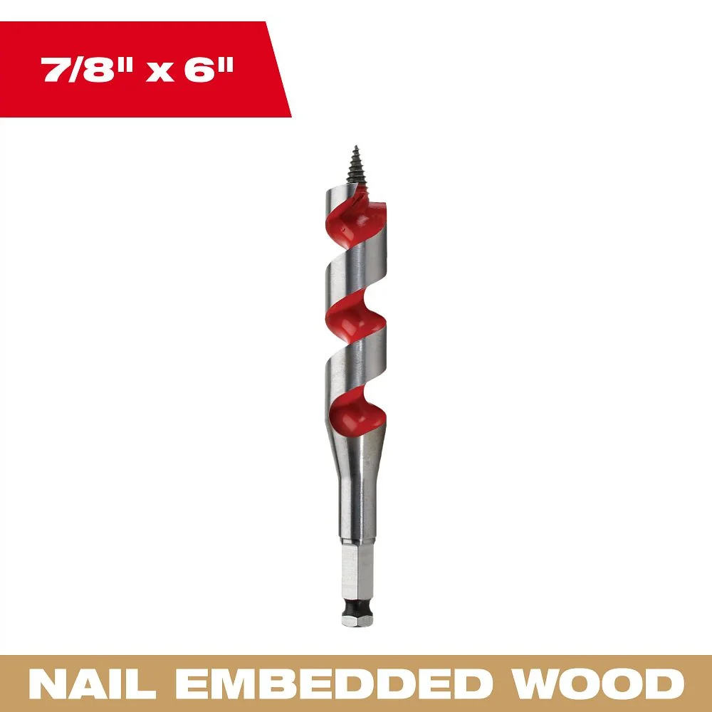 Milwaukee Tools 7/8"x6"Ship Auger Bit 48-13-0873