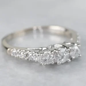 Modern Diamond Ring White Gold
