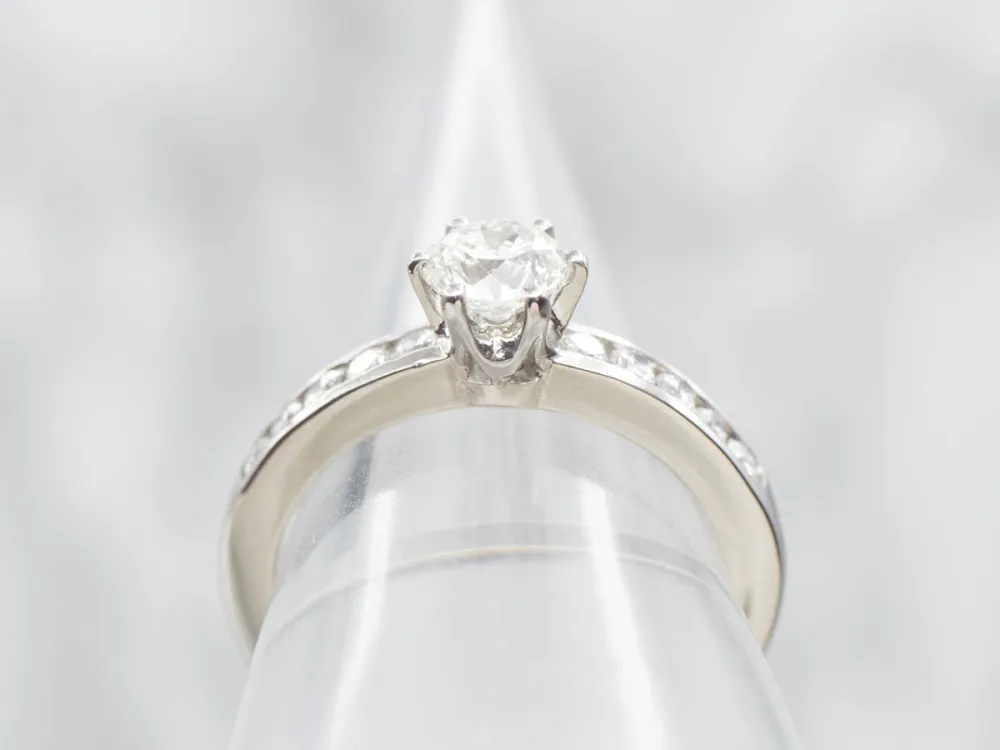 Modern Platinum GIA Geverifieerd Diamond Engagement Ring