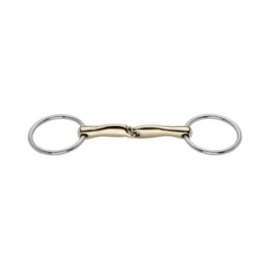 Novocontact Loose Ring Snaffle 14mm Single Jointed Sensogan 70mm Stainless Steel Rings kwikzilver 135 mm