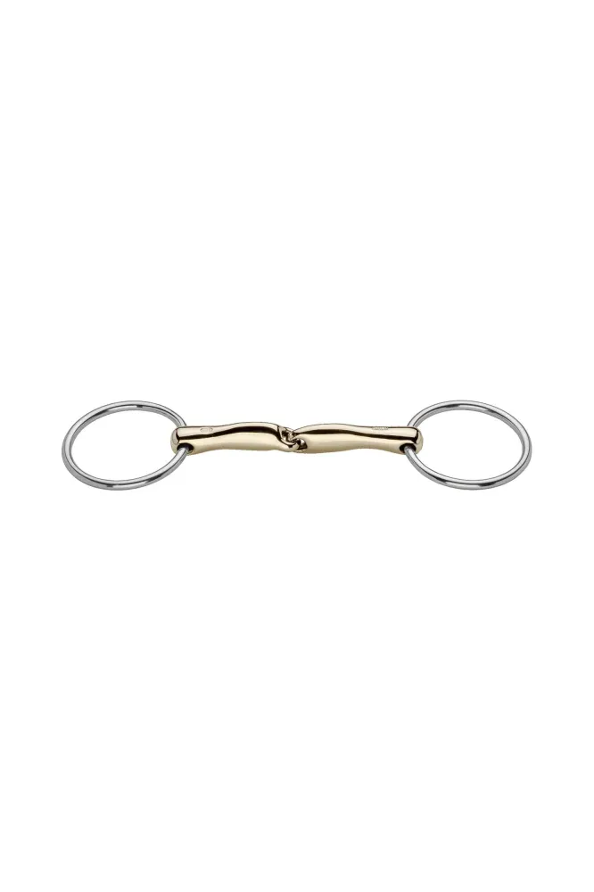 Novocontact Loose Ring Snaffle 14mm Single Jointed Sensogan 70mm Stainless Steel Rings kwikzilver 135 mm