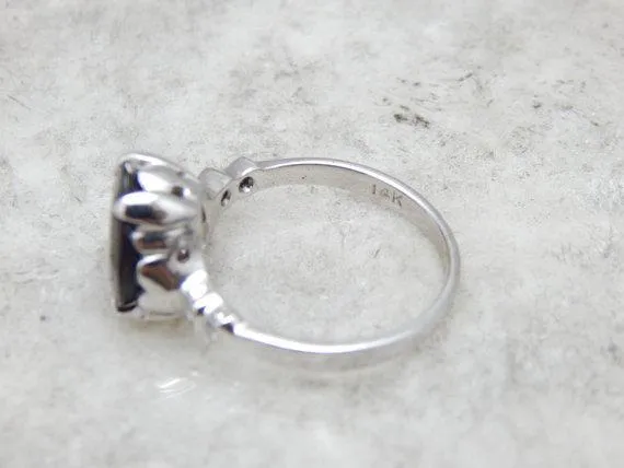 Pear Shaped Red Garnet Ivoor Gold Ring