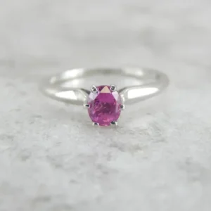 Perfectly Roze Sapphire and Platinum Engagement Ring