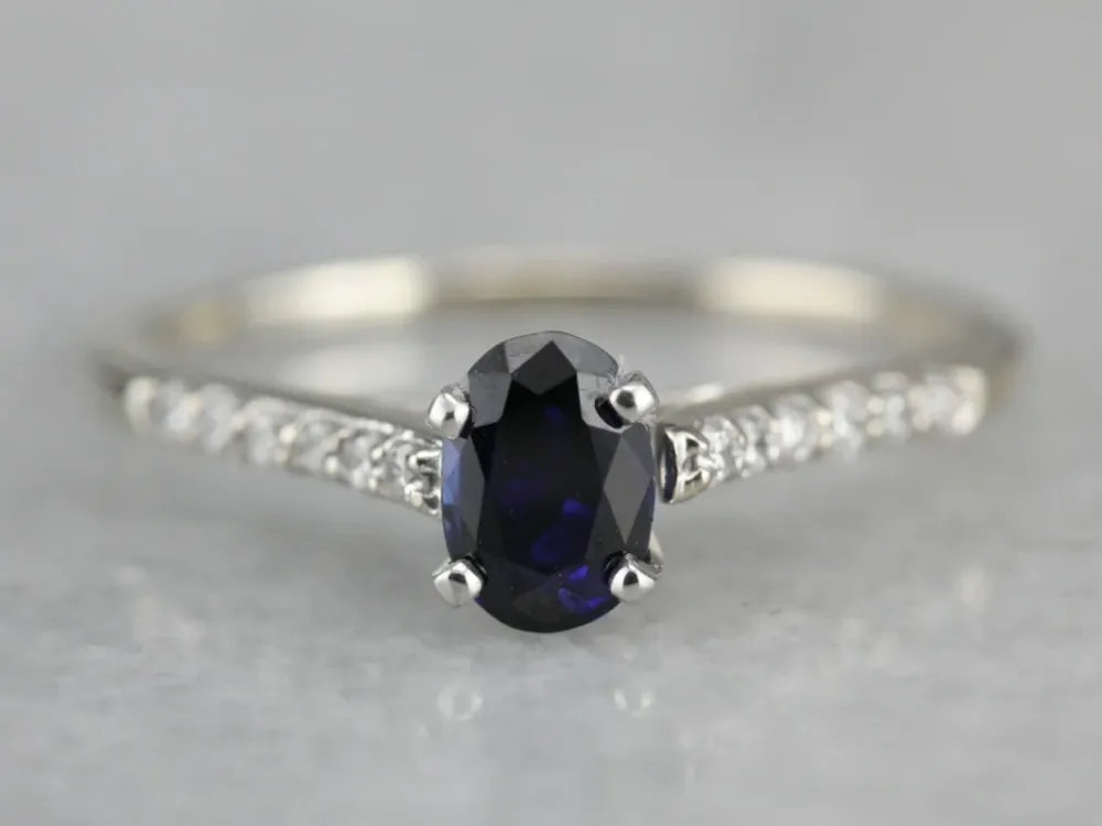 Sapphire Engagement Ring Ivoor Gold