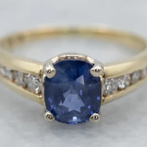 Sluitring True Azure Ceylon Sapphire and Diamond Ring