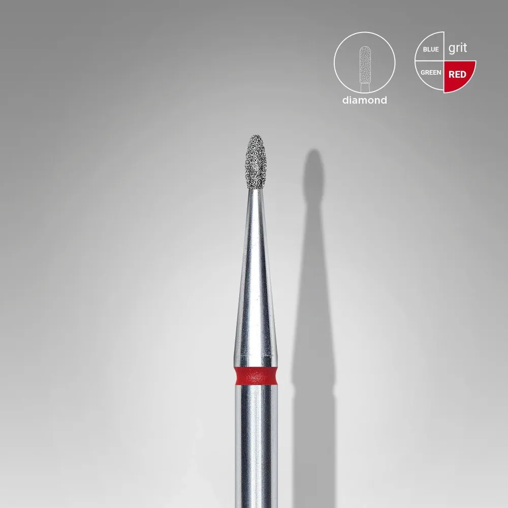 Staleks Diamond Bit - Rounded Bud Rood (F) 1.2 / 3mm (406)