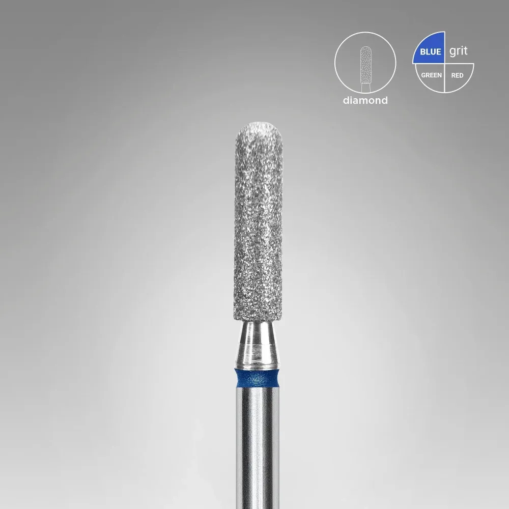 Staleks Diamond Bit - Rounded Cylinder Blauw (M) 2.5 / 10mm (402)