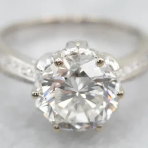 Stunning GIA Gekeurd Round Brilliant Diamond Engagement Ring