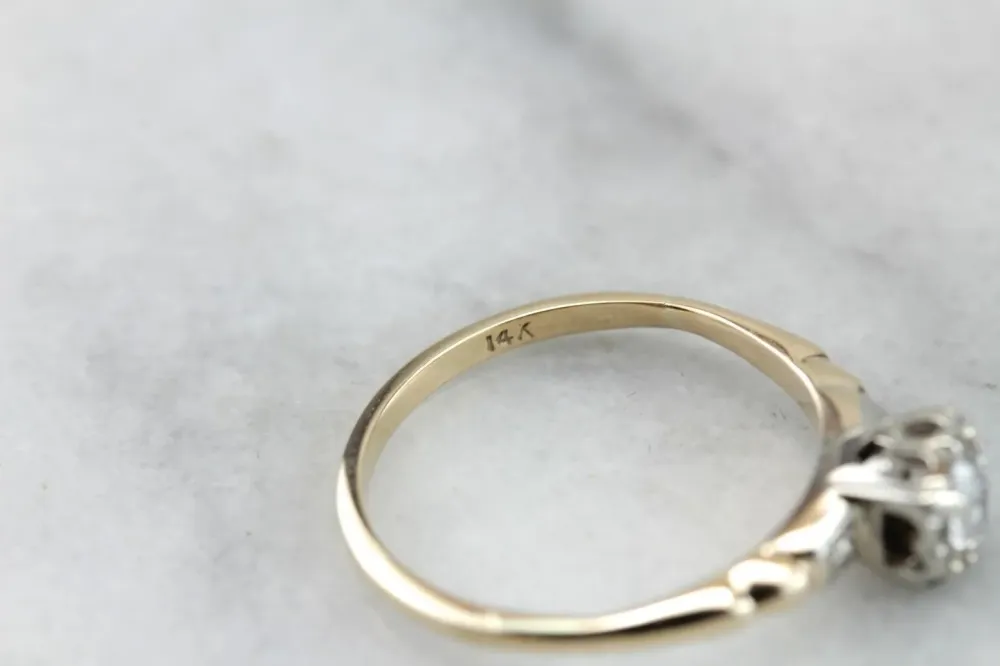 Vintage Diamond Engagement Accent Diamonds