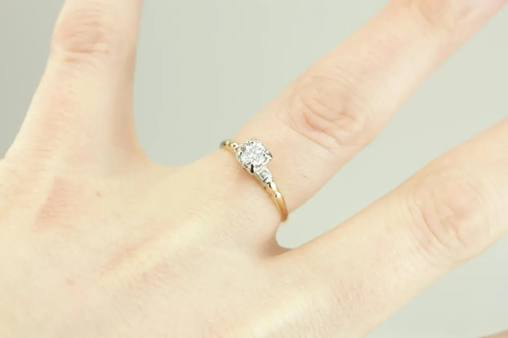 Vintage Diamond Engagement Accent Diamonds
