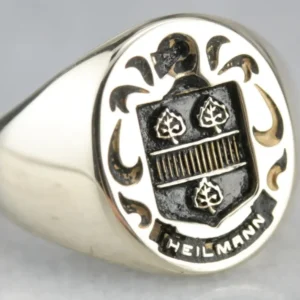 Vintage Heilmann Coat Arms Signet Ring