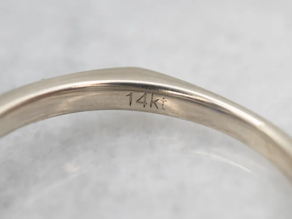 White Goud Sapphire Engagement Ring