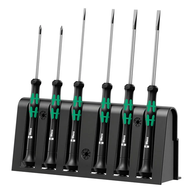 Wera, Juego De 6 Microdestornilladores Para Aplicaciones Electrónicas RVS 304