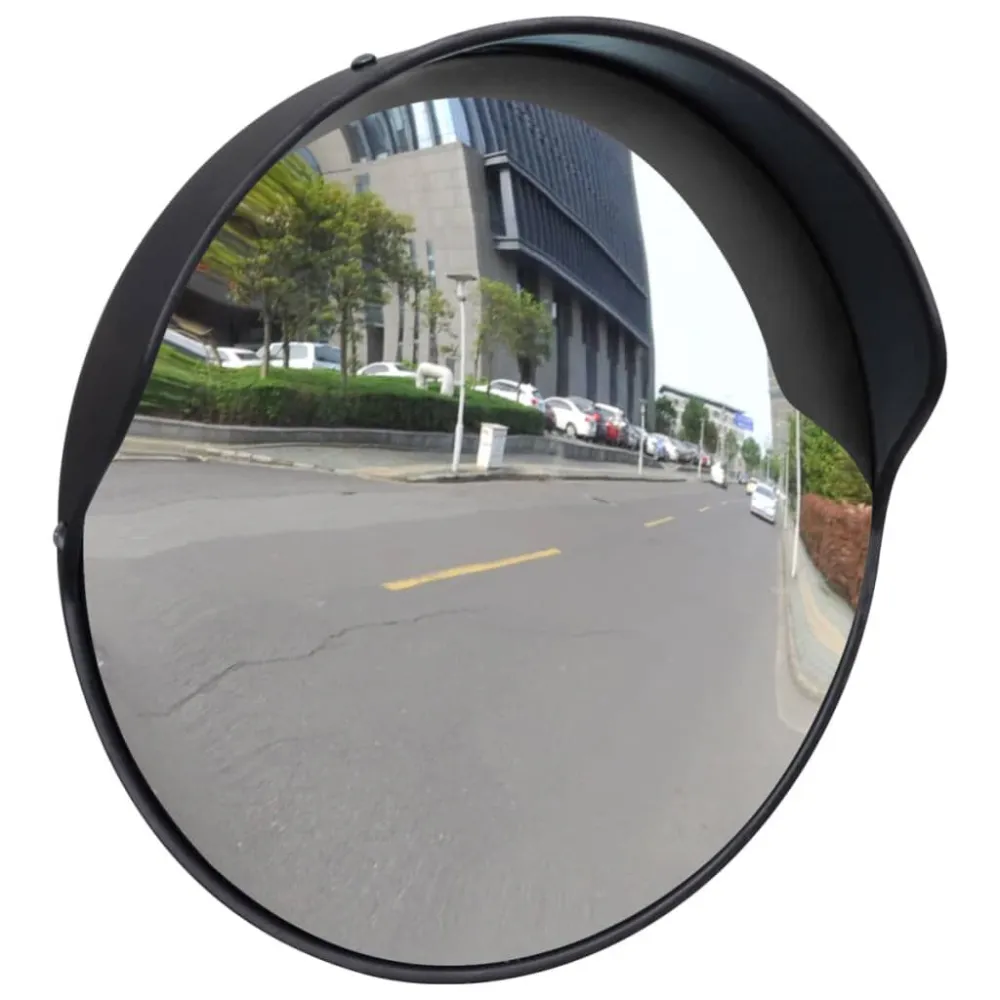 Verplichtingsteken Verkeersspiegel voor buiten 30 cm PC-kunststof zwart