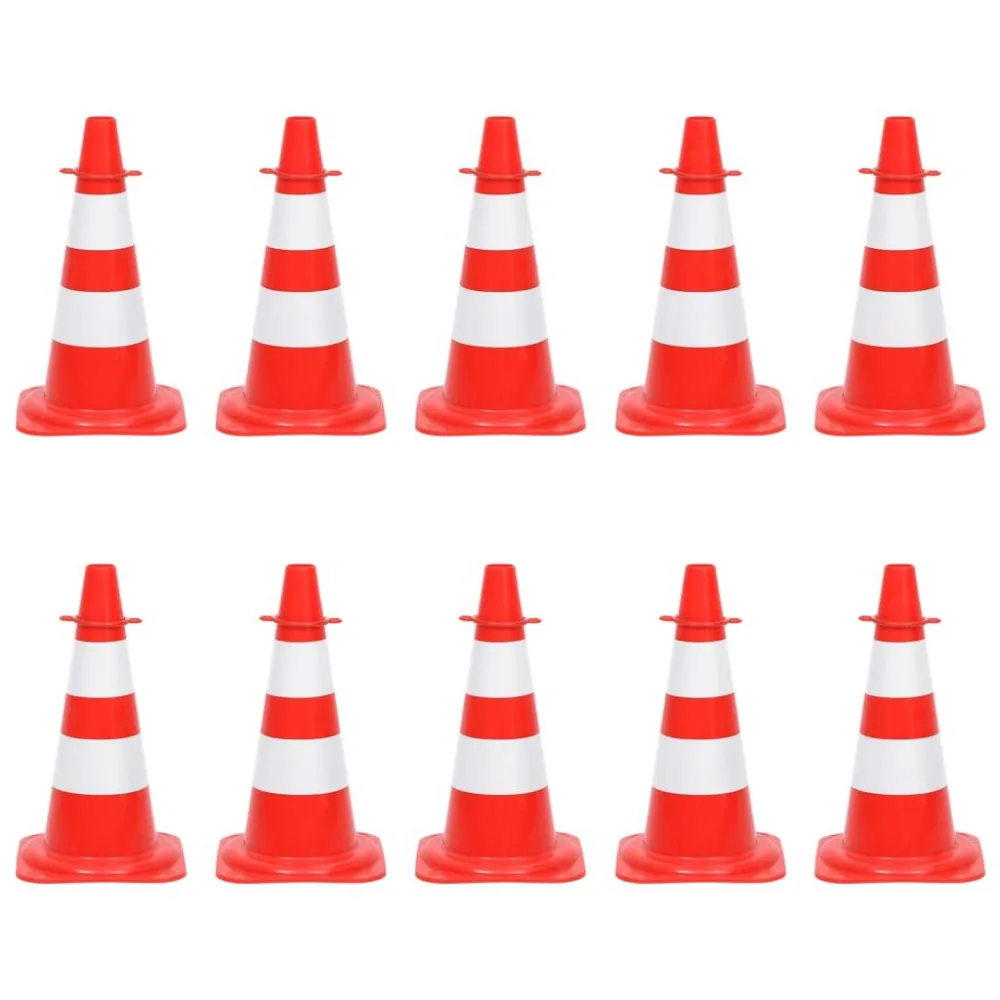 Kegelset met ketting 10 m rood en wit