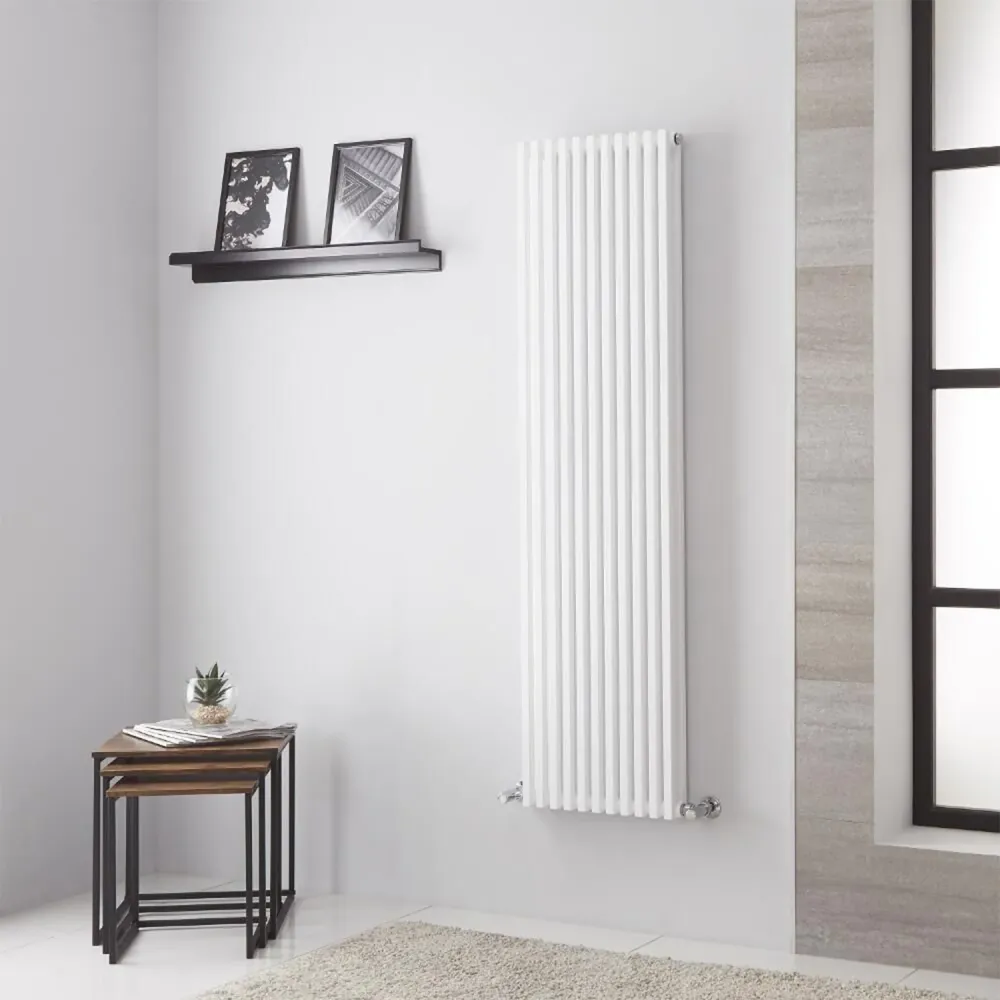Single towel warmer Lazzarini 1806x392 mm center distance 392/1770 mm model Grosseto V finish Sneeuwwit