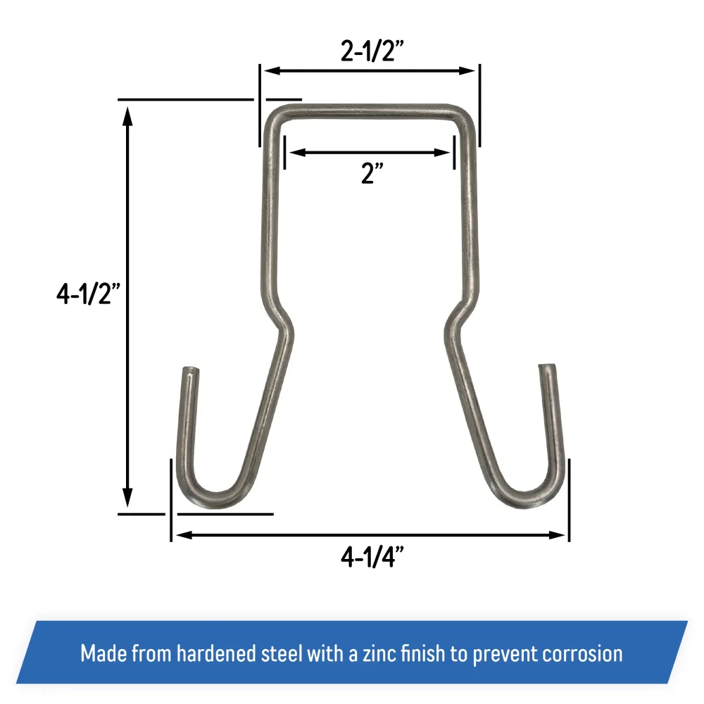 Safety Chain Holder Bracket 2-inch Trailer Hitch Shank - Clip-On Rvs Hanger Hook
