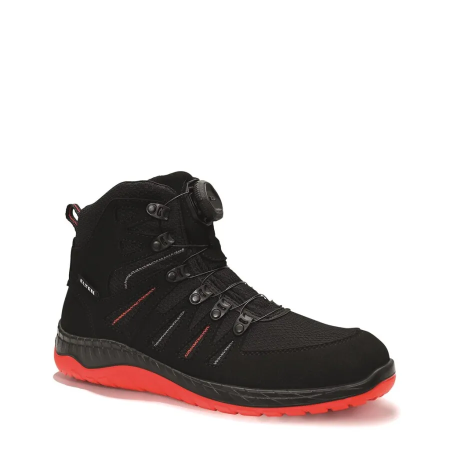 Elten werkschoenen - MADDOX BOA® - ESD S3 - zwart-rood - maat 39 - hoog