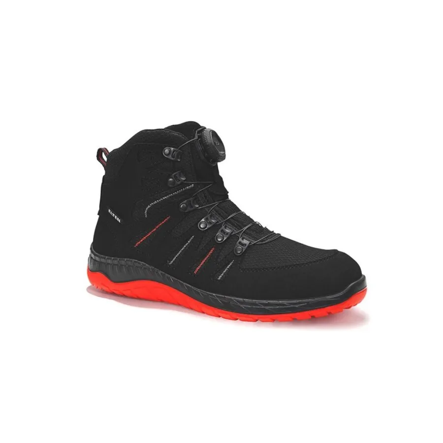 Elten werkschoenen - MADDOX BOA® - halfhoog - ESD S3 - zwart-rood