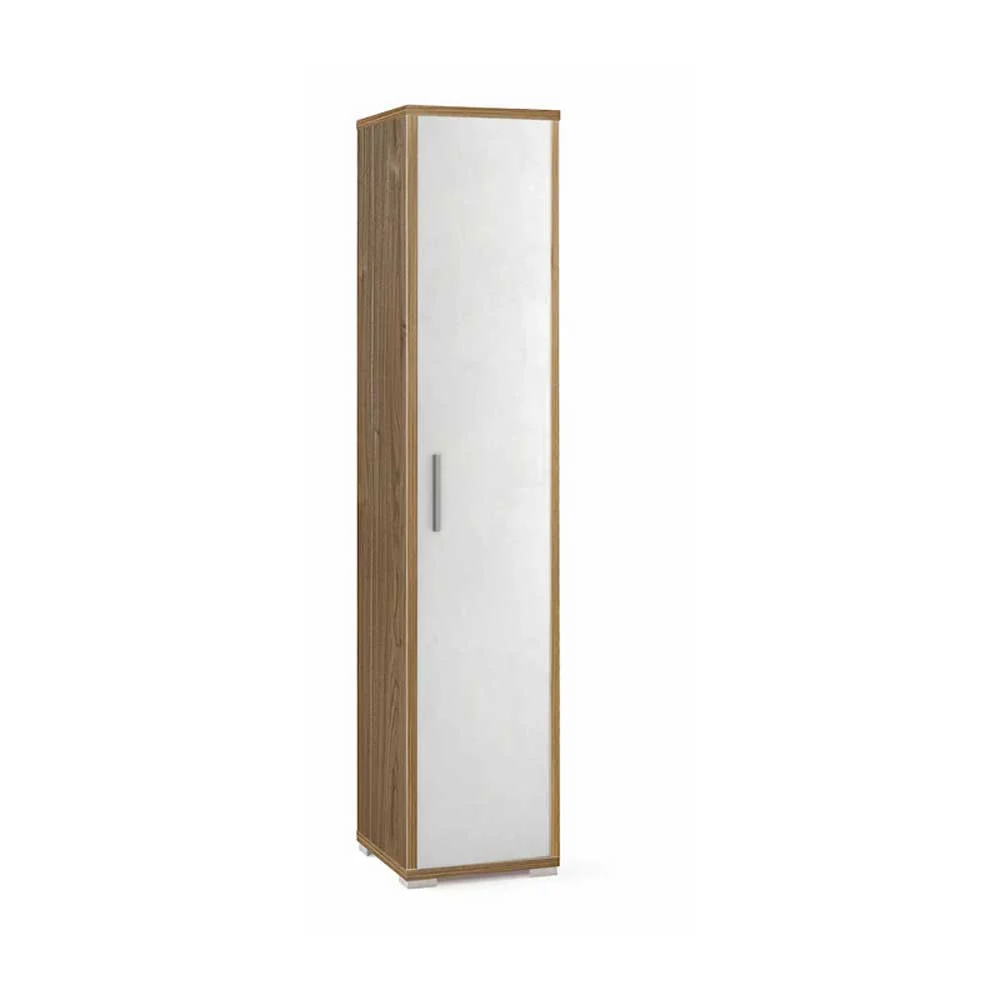 Multipurpose Column 4 shelves, 2 which are adjustable, Stelvio Walnoot Structure Finish / White Oxide Front Finish Sarmog