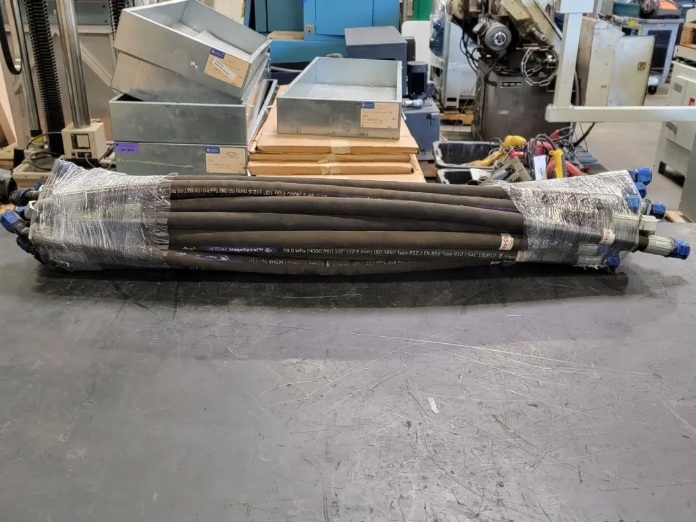 1/2" x 37.5" Hydraulic Hose 8EFG4K 4000 PSI w/ 3/4" Fittings (Set 10)