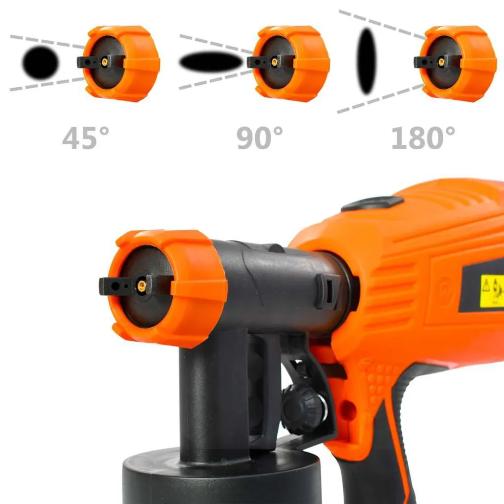 Verfspuit elektrisch met 3 mondstukken 500 W 800 ml