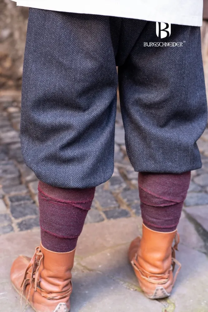 Rus Pants Ivar Herringbone Black/Grey met 5-Punts Vergrendeling S